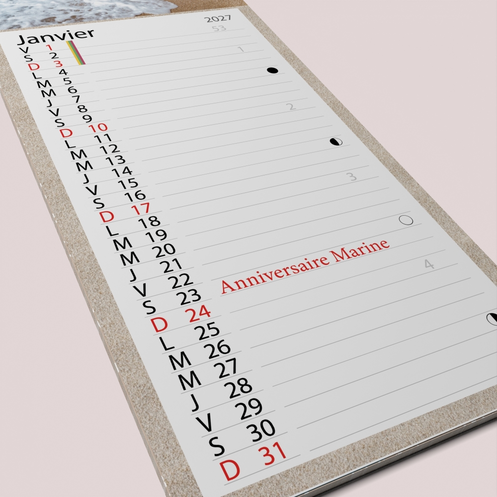 Calendrier photo mural Cuisine