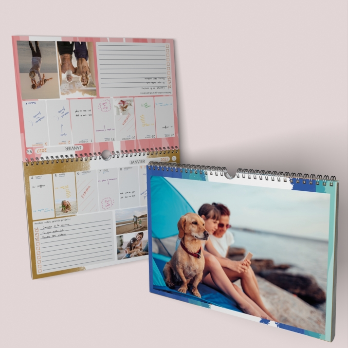 Calendrier photo mural semainier