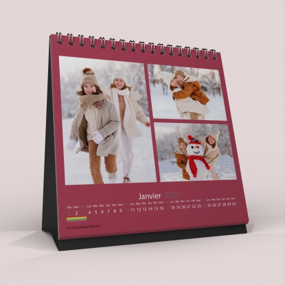 Calendrier LUXE CARRE de bureau