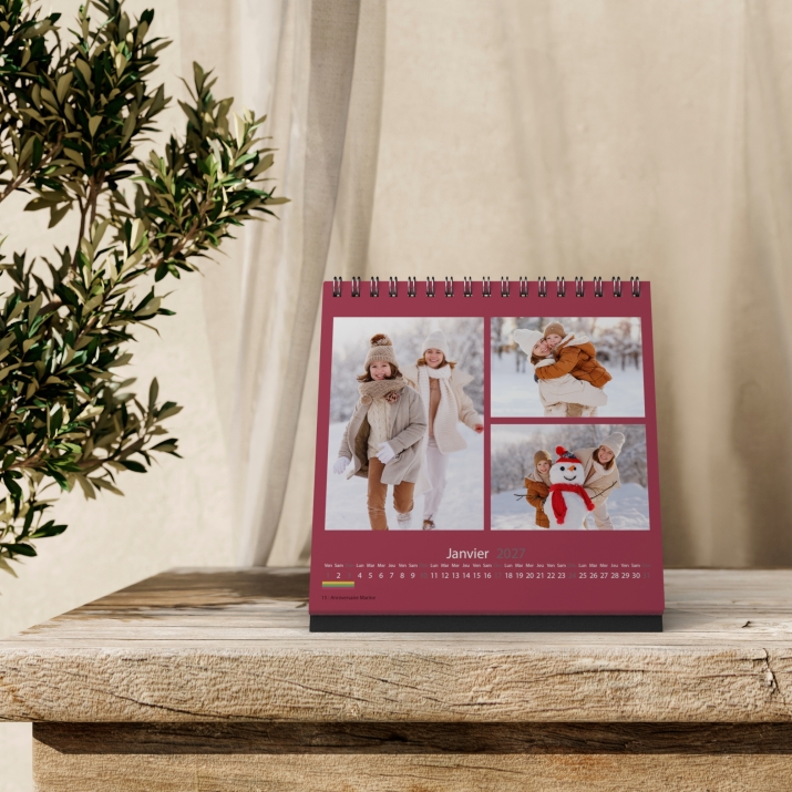 Calendrier LUXE CARRE de bureau