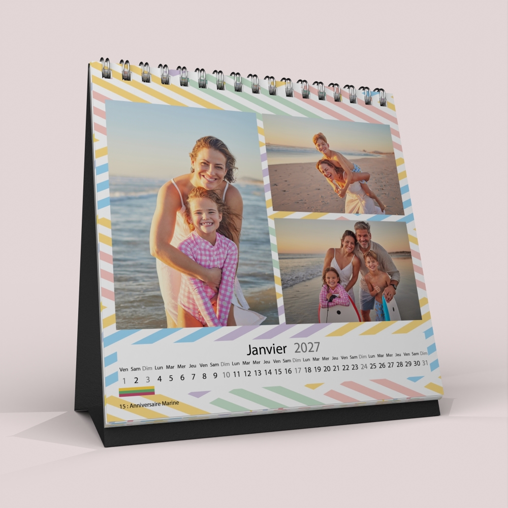 Calendrier LUXE CARRE de bureau