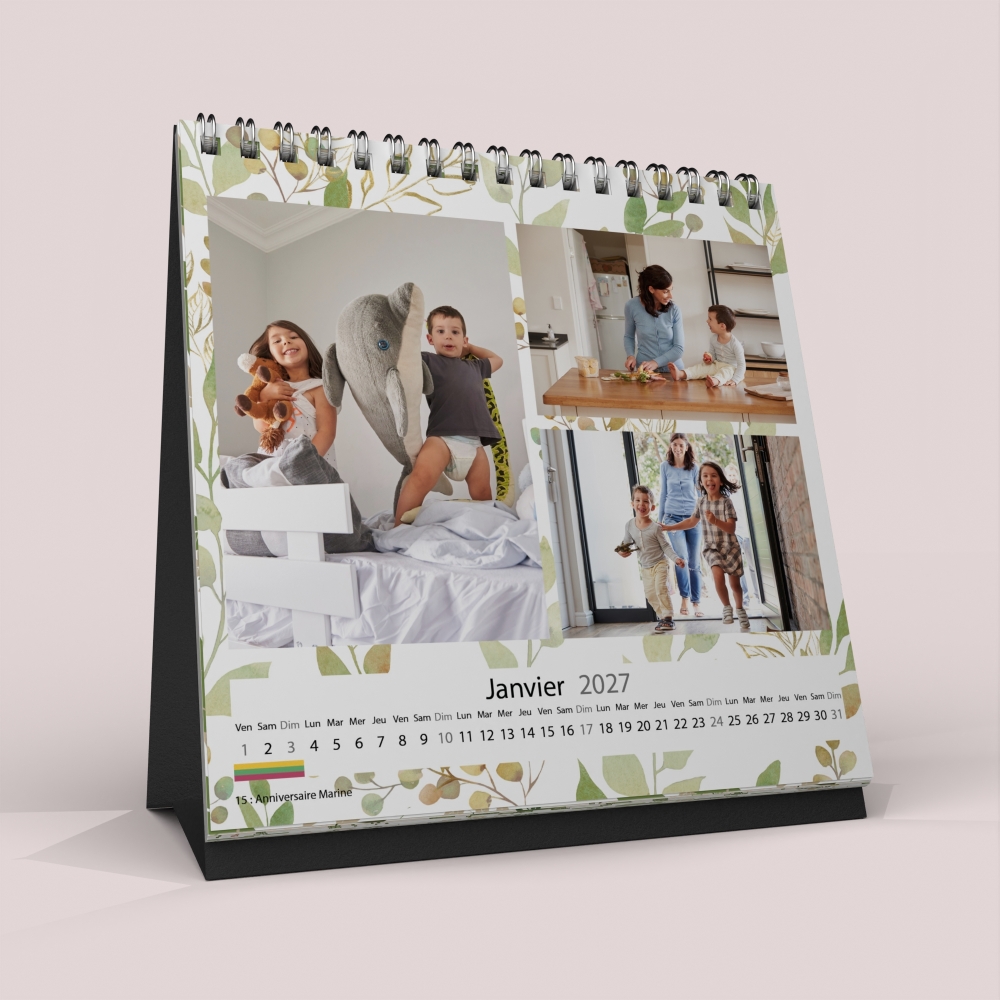 Calendrier LUXE CARRE de bureau