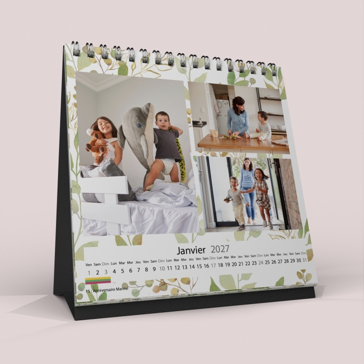Calendrier LUXE CARRE de bureau