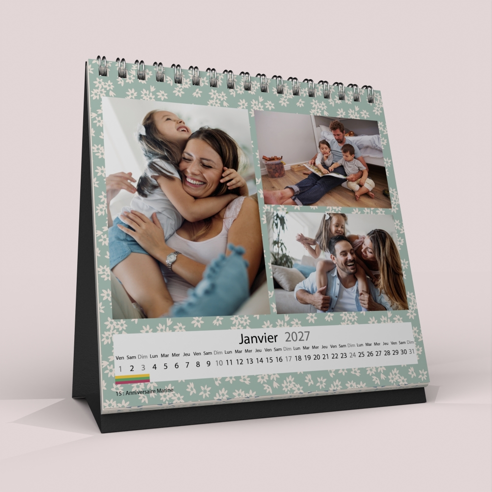 Calendrier LUXE CARRE de bureau