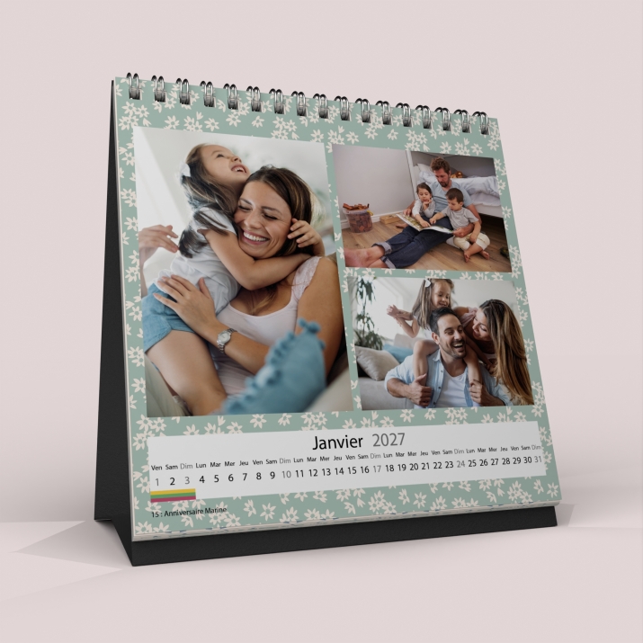 Calendrier LUXE CARRE de bureau