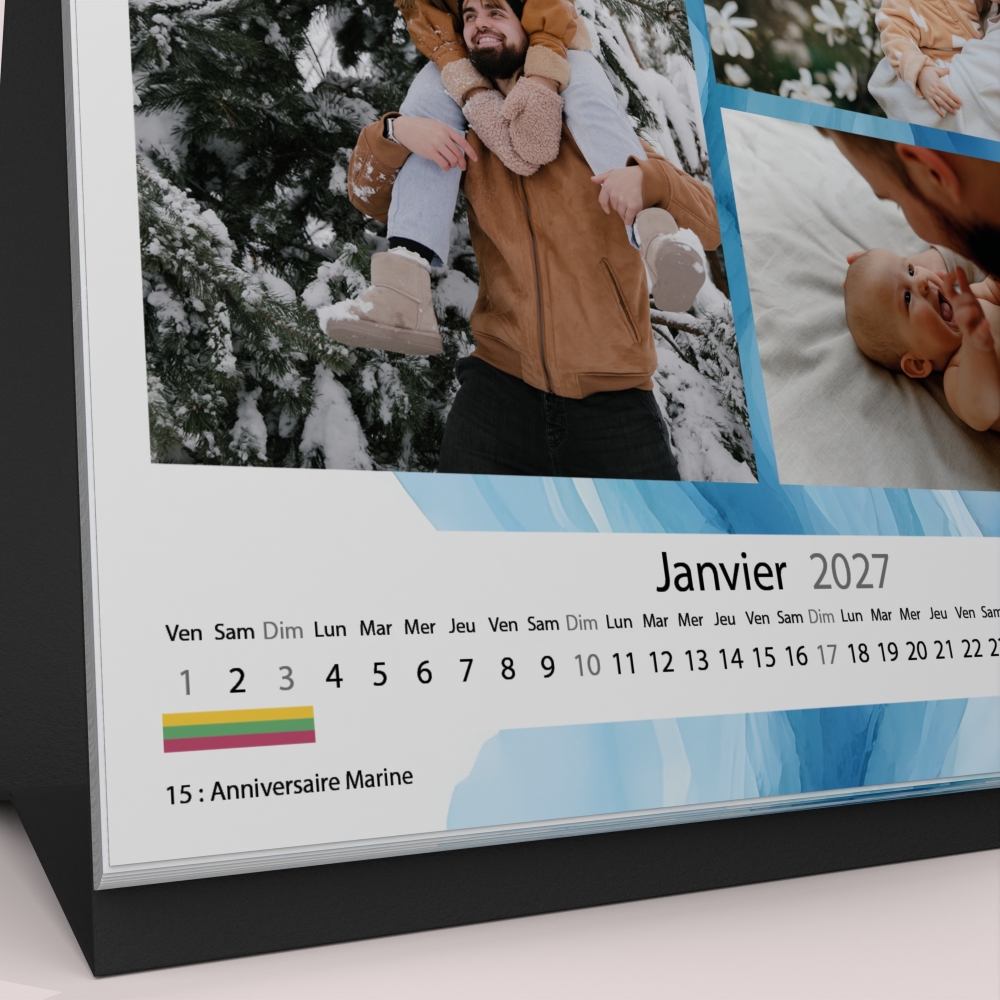 Calendrier LUXE CARRE de bureau