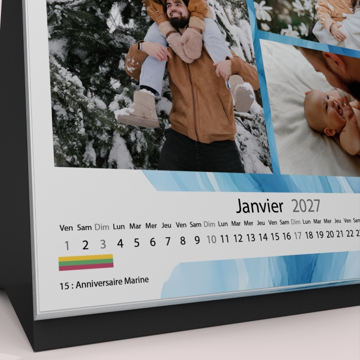 Calendrier LUXE CARRE de bureau