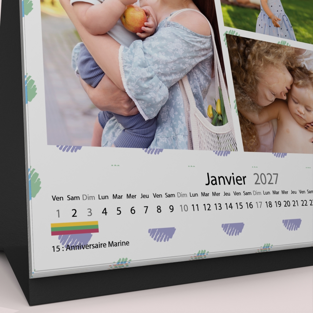 Calendrier LUXE CARRE de bureau