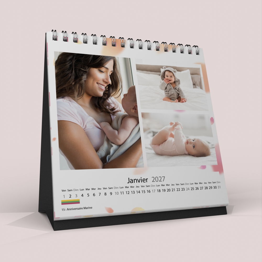 Calendrier LUXE CARRE de bureau