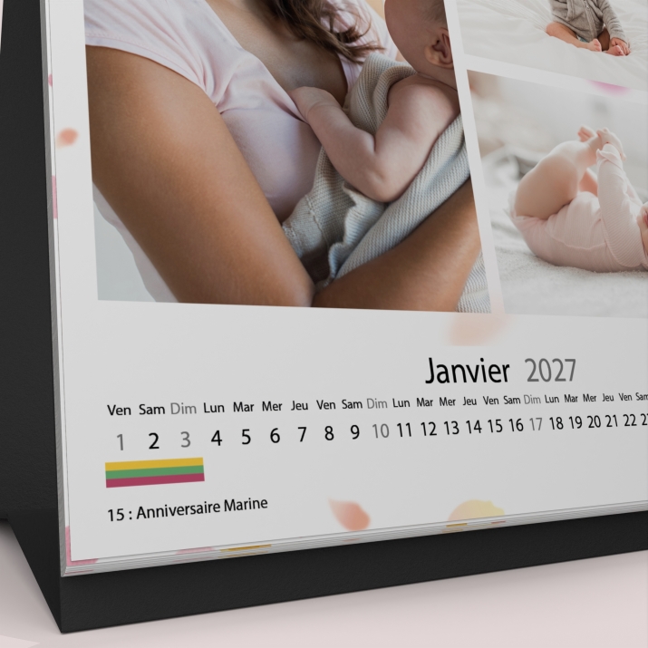 Calendrier LUXE CARRE de bureau