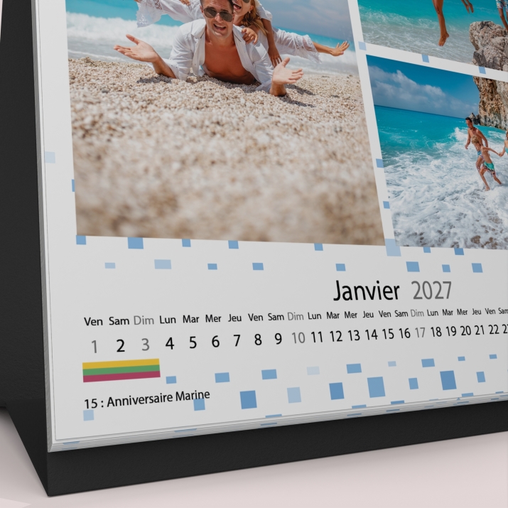 Calendrier LUXE CARRE de bureau