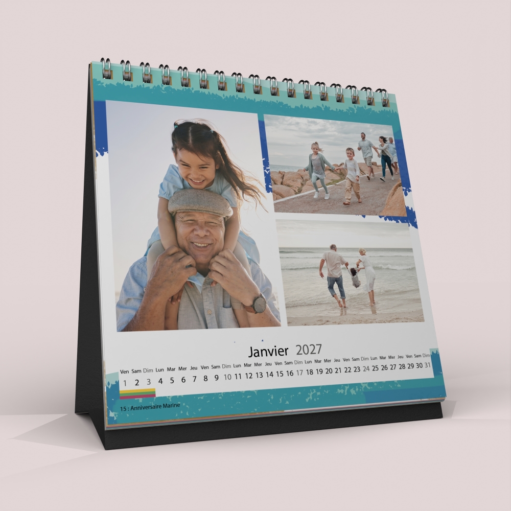 Calendrier LUXE CARRE de bureau