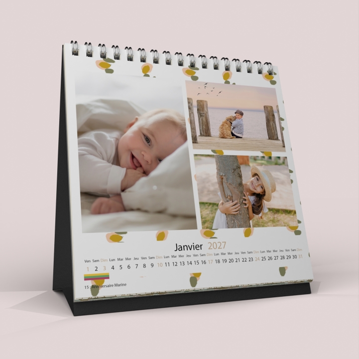 Calendrier LUXE CARRE de bureau