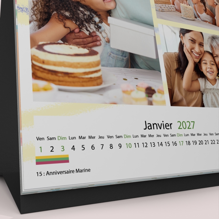 Calendrier LUXE CARRE de bureau