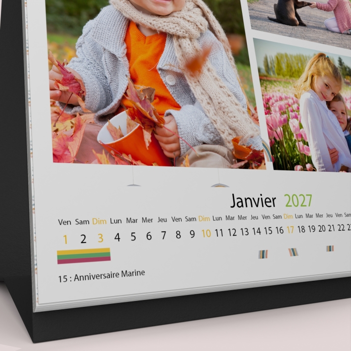 Calendrier LUXE CARRE de bureau