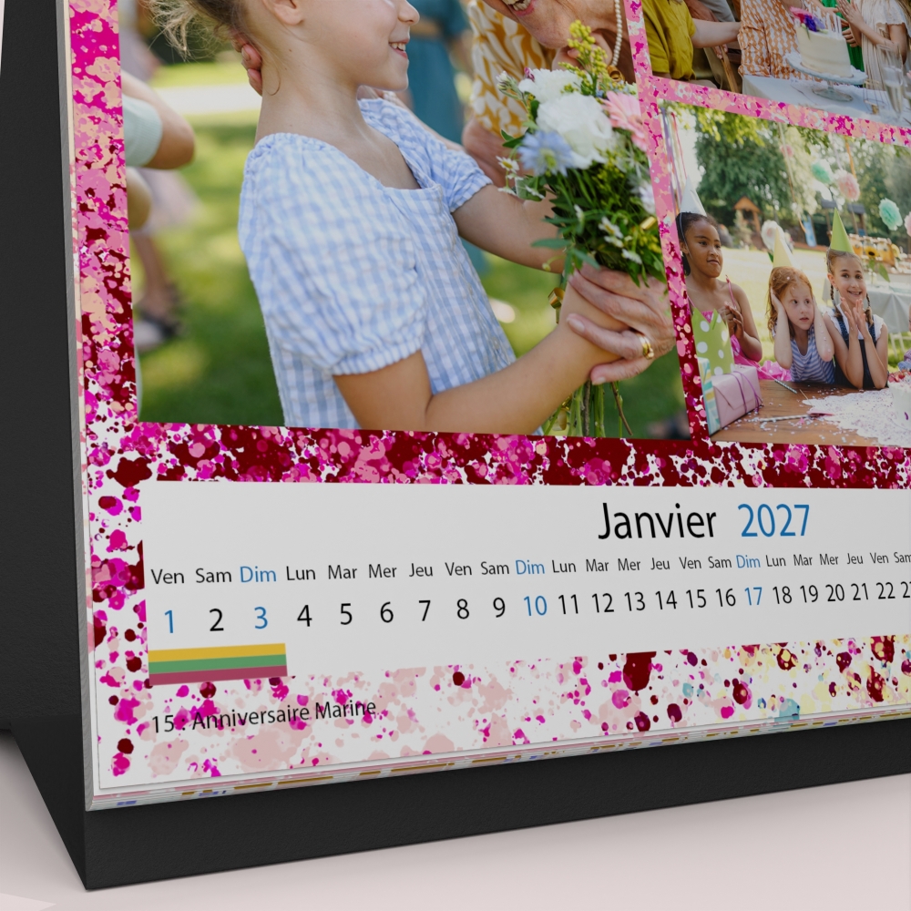 Calendrier LUXE CARRE de bureau