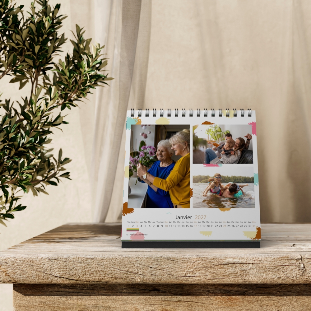 Calendrier LUXE CARRE de bureau