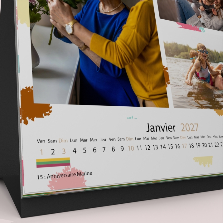 Calendrier LUXE CARRE de bureau