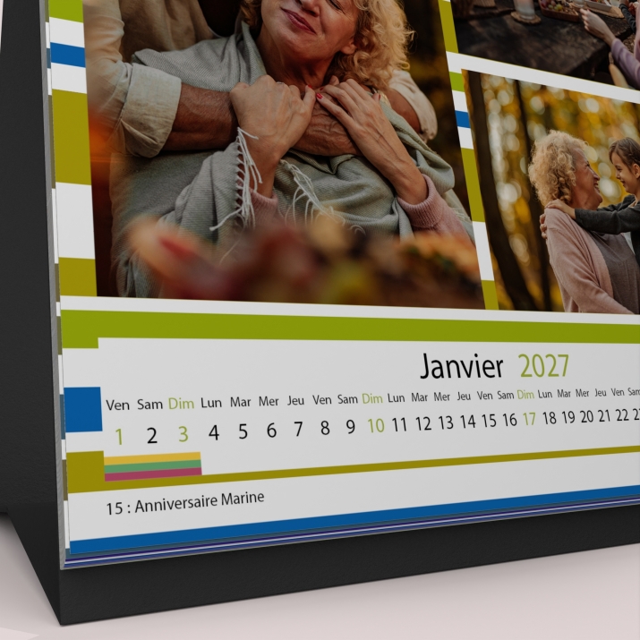 Calendrier LUXE CARRE de bureau