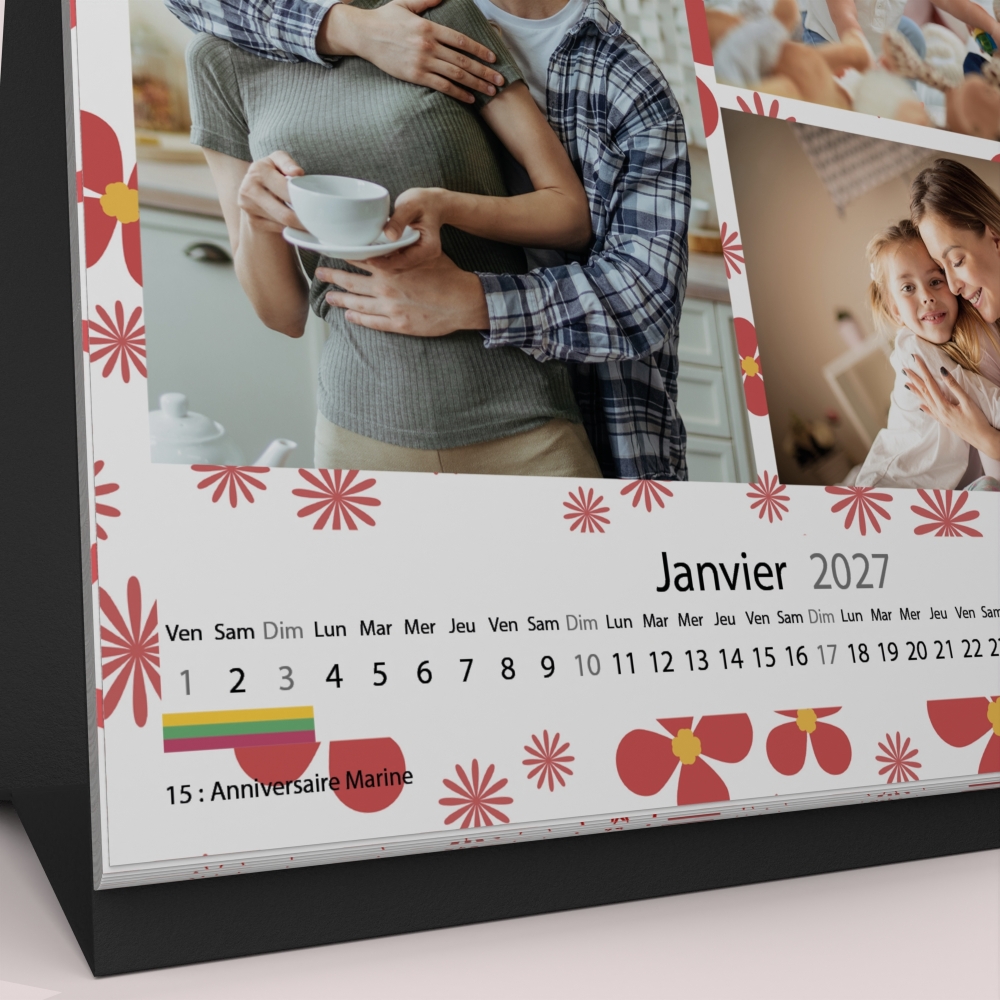 Calendrier LUXE CARRE de bureau
