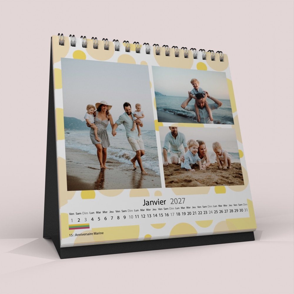 Calendrier LUXE CARRE de bureau