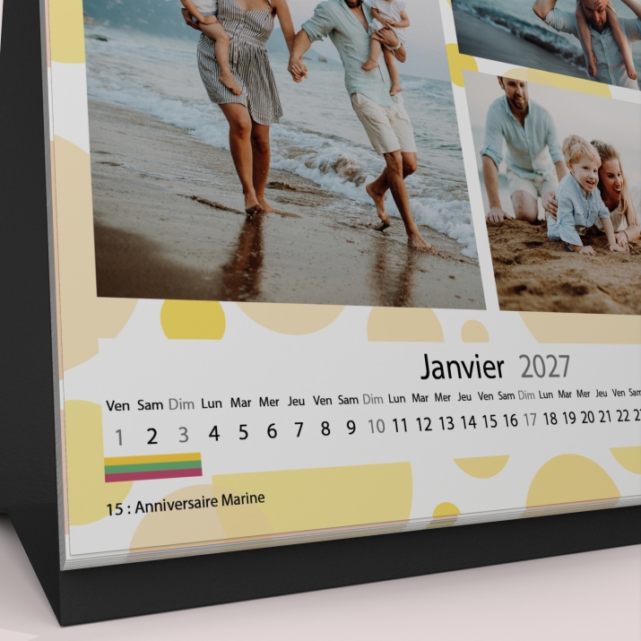 Calendrier LUXE CARRE de bureau