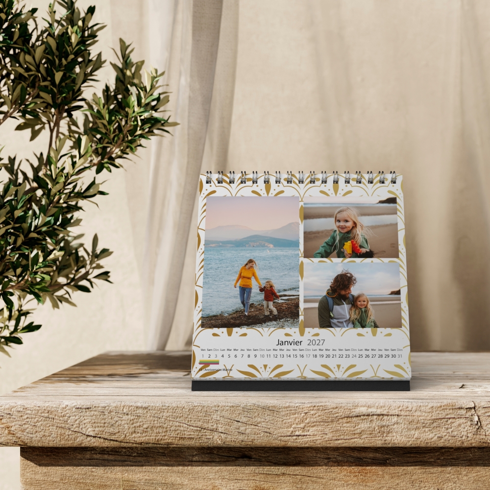 Calendrier LUXE CARRE de bureau