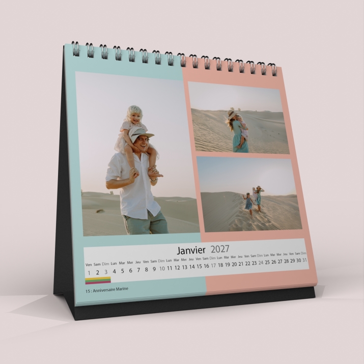 Calendrier LUXE CARRE de bureau