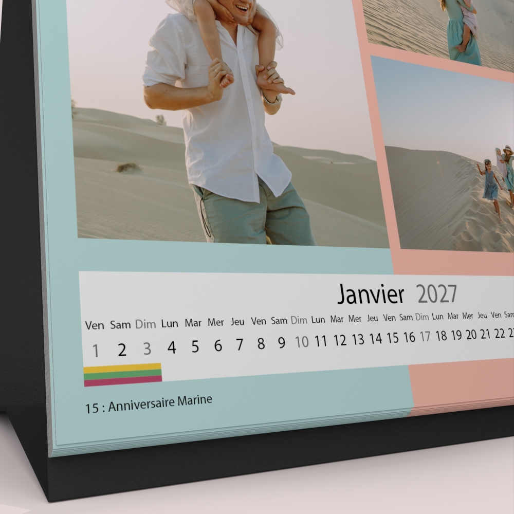 Calendrier LUXE CARRE de bureau