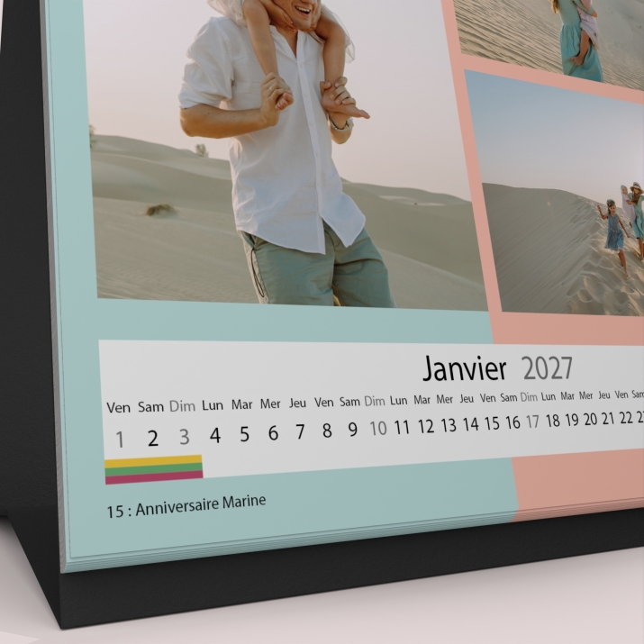 Calendrier LUXE CARRE de bureau