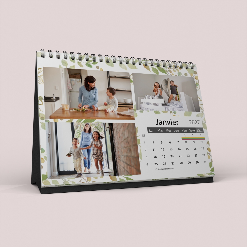 Calendrier LUXE PANO de bureau