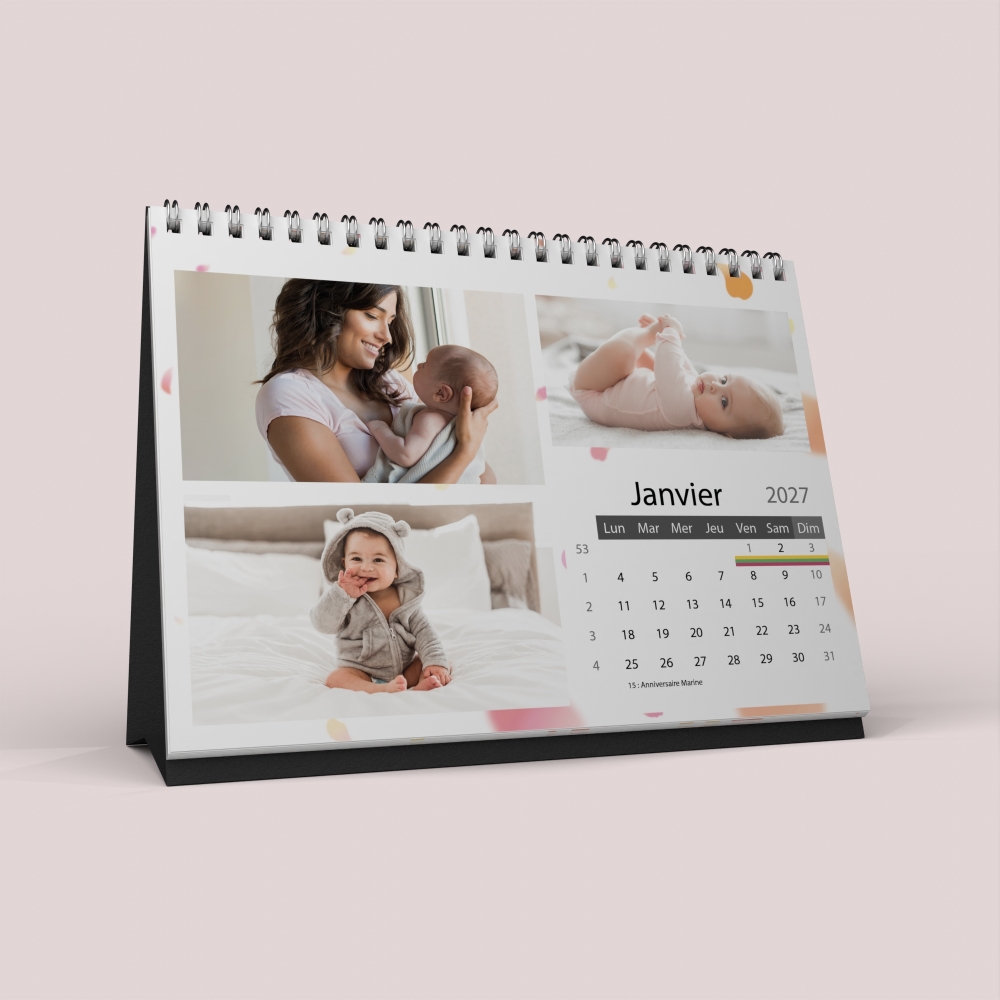 Calendrier LUXE PANO de bureau