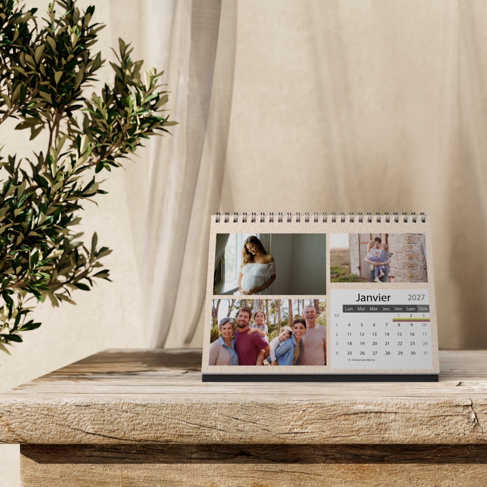 Calendrier LUXE PANO de bureau