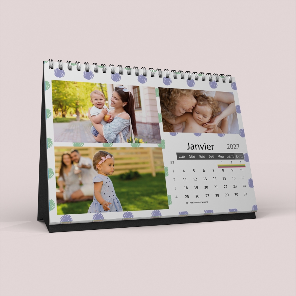 Calendrier LUXE PANO de bureau