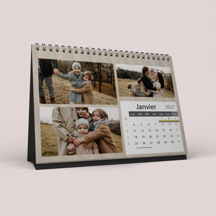 Calendrier LUXE PANO de bureau
