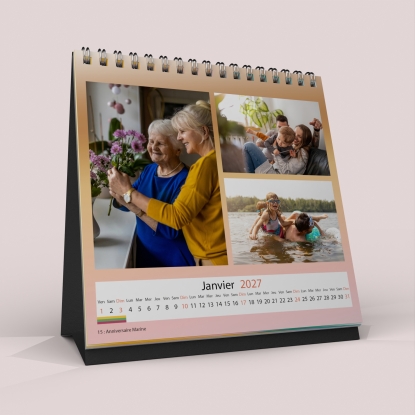 Calendrier LUXE CARRE de bureau