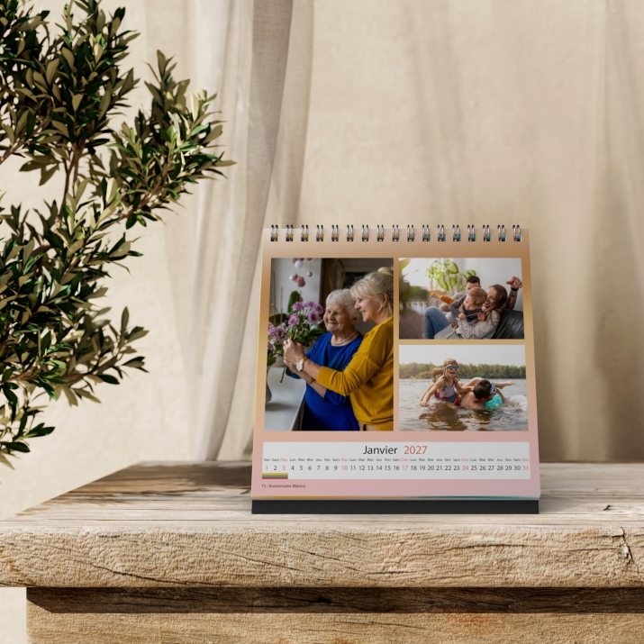Calendrier LUXE CARRE de bureau