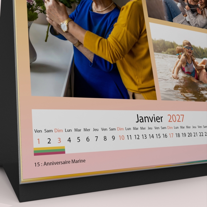 Calendrier LUXE CARRE de bureau