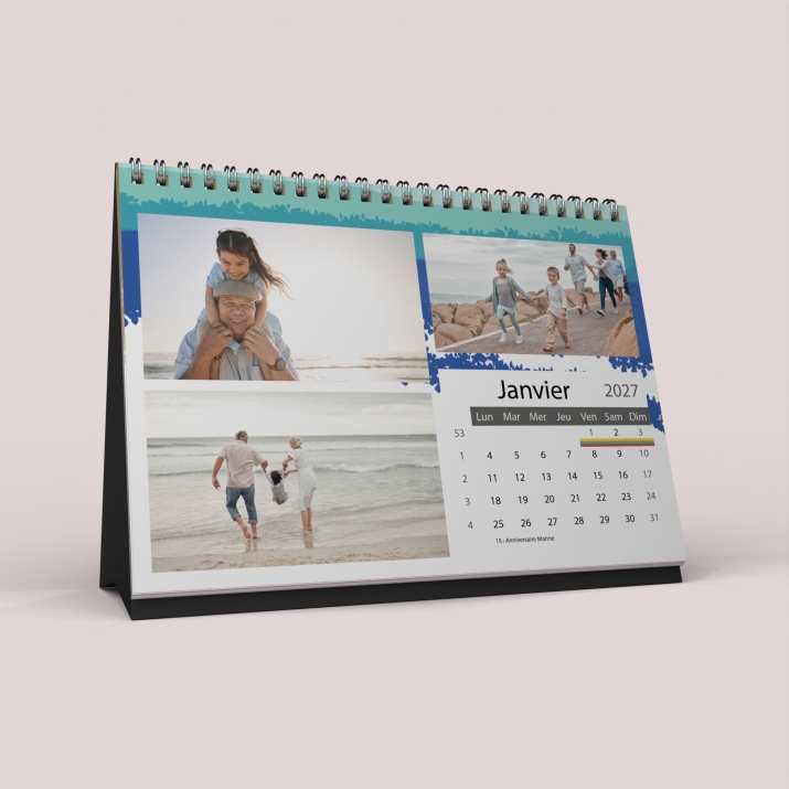 Calendrier LUXE PANO de bureau