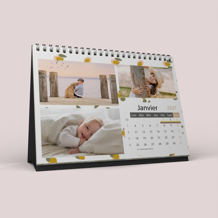 Calendrier LUXE PANO de bureau