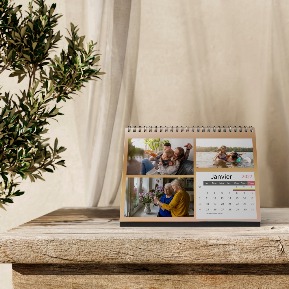 Calendrier LUXE PANO de bureau