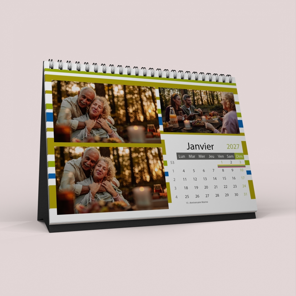 Calendrier LUXE PANO de bureau