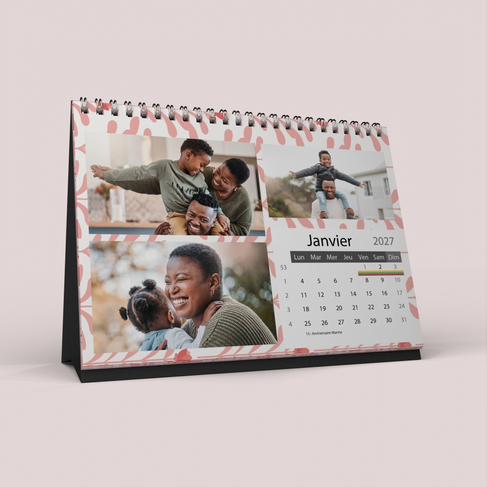 Calendrier LUXE PANO de bureau