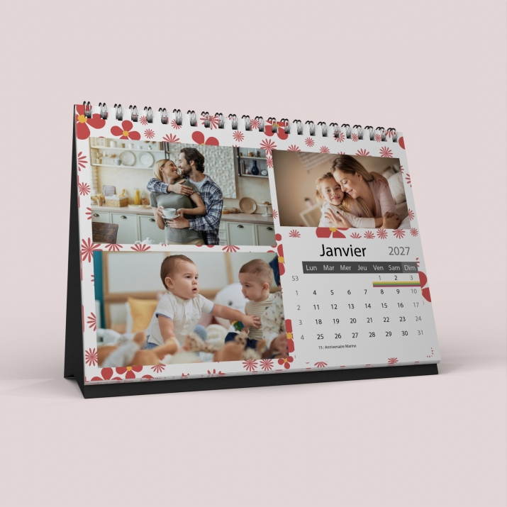 Calendrier LUXE PANO de bureau