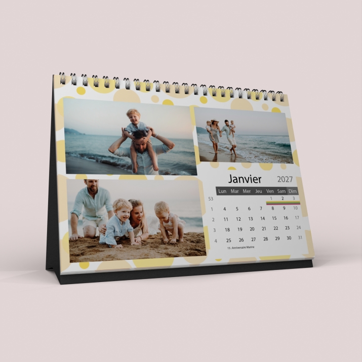 Calendrier LUXE PANO de bureau