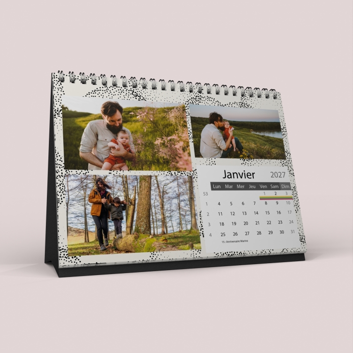 Calendrier LUXE PANO de bureau