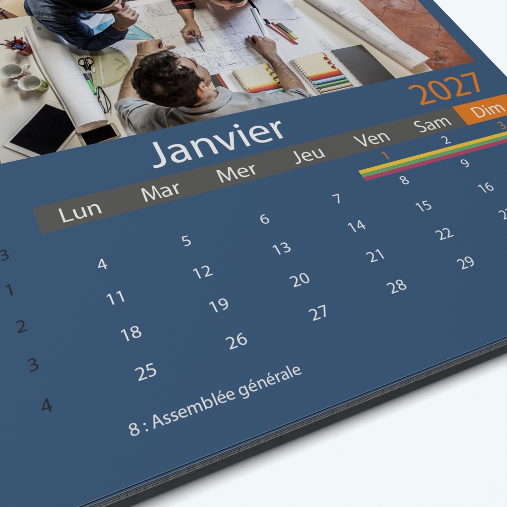 Calendrier photo Classic - Grille calendaire personnalisable