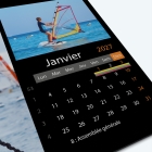 Calendrier photo "PANO" - Grille calendaire personnalisable