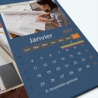 Calendrier photo "PANO" - Grille calendaire personnalisable