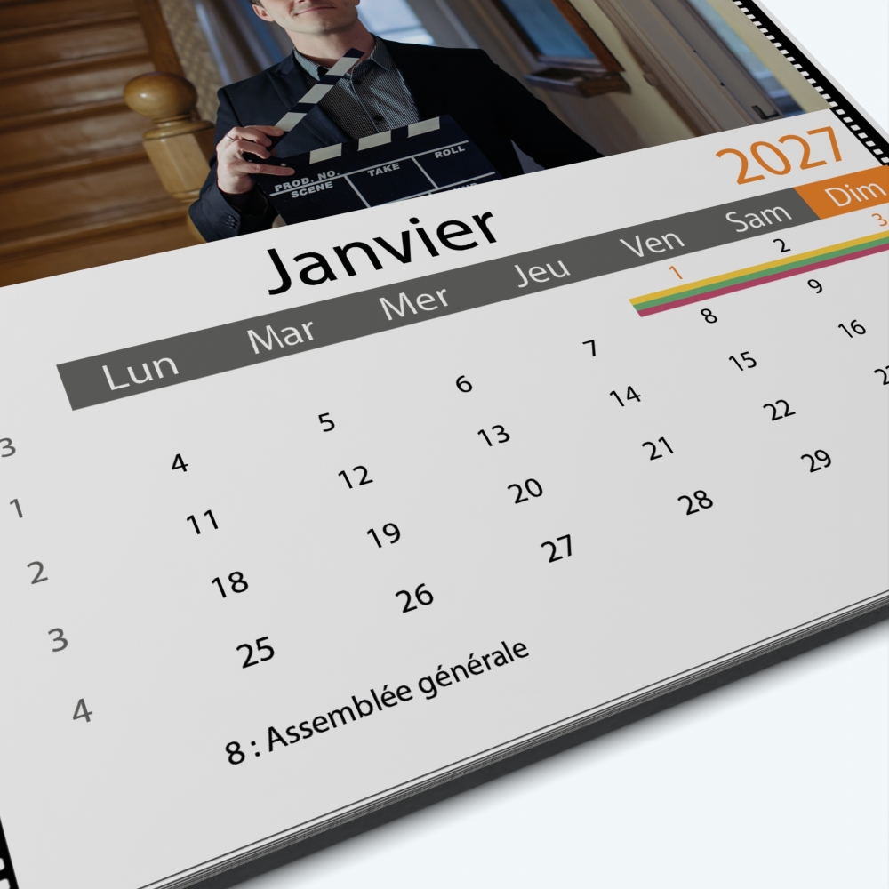 Calendrier photo Classic - Grille calendaire personnalisable